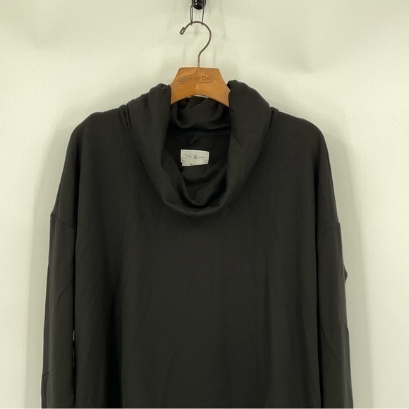 Lou‎ & Grey by Loft Signaturesoft Black Long Sleeve Cowl Neck Size Medium H17 - Picture 3 of 5